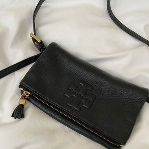Black Tory Burch soft leather crossbody